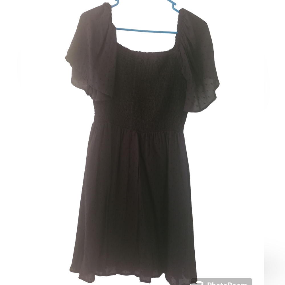 Black dot dress